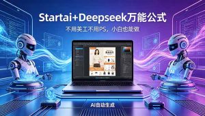 AI自动做电商详情页:Startai+Deepseek万能公式,不用美工不用PS,小白也能做-KJ分享