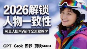 2026独创解锁人物一致性:AI真人版MV制作,不讲空话,不拼概念,全流程实操-KJ分享