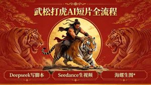 武松打虎AI短片全流程:Deepseek写脚本+Seedance生视频+海螺生图-KJ分享