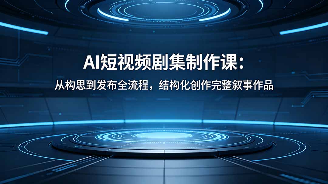 AI短视频剧集制作课：从构思到发布全流程，结构化创作完整叙事作品-KJ分享