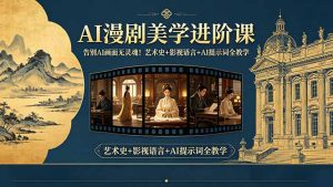 告别AI画面无灵魂！AI漫剧美学进阶课，艺术史+影视语言+AI提示词全教学-KJ分享