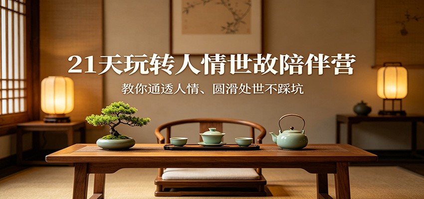 21天玩转人情世故陪伴营:教你通透人情、圆滑处世不踩坑-KJ分享