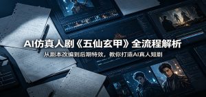AI仿真人剧《五仙玄甲》全流程解析:从剧本改编到后期特效,教你打造AI真人短剧-KJ分享
