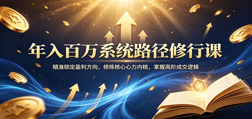 年入百万系统路径修行课：精准锁定盈利方向，修炼核心心力内核，掌握高阶成交逻辑-KJ分享