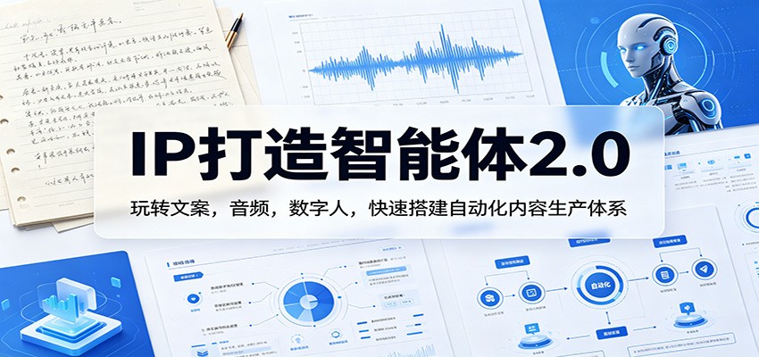 IP打造智能体2.0：玩转文案，音频，数字人，快速搭建自动化内容生产体系-KJ分享