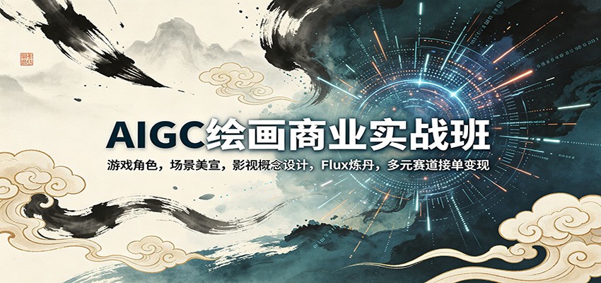 AIGC绘画商业实战班:游戏角色,场景美宣,影视概念设计,Flux炼丹,多元赛道接单变现-KJ分享