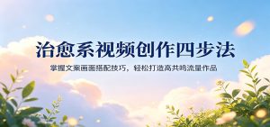 治愈系视频创作四步法:掌握文案画面搭配技巧,轻松打造高共鸣流量作品-KJ分享