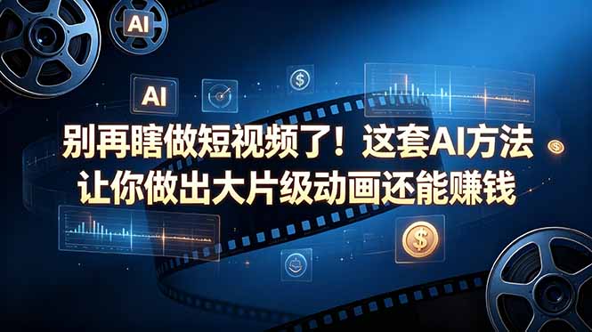 别再瞎做短视频了！这套 AI 方法让你做出大片级动画还能赚钱【原创双语字幕】-KJ分享