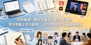 AI创编课,教你写爆款短剧与AI漫剧,学完就能上手写剧本,让你的AI创作不再自娱自乐(更新0521)-KJ分享