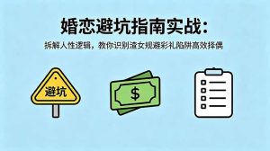 付费文章：婚恋避坑指南实战：拆解人性逻辑，教你识别渣女规避彩礼陷阱高效择偶-KJ分享