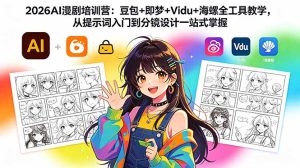 2026AI漫剧培训营:豆包+即梦+Vidu+海螺全工具教学,从提示词入门到分镜设计一站式掌握-KJ分享