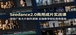 Seedance2.0商用成片实战课：深挖广告大片制作逻辑，实操教学轻松商用落地-KJ分享