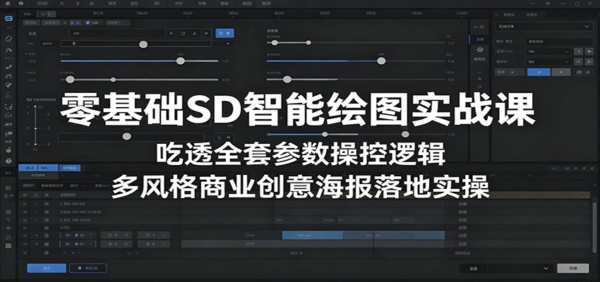 零基础SD智能绘图实战课:吃透全套参数操控逻辑,多风格商业创意海报落地实操-KJ分享