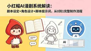 小红帽AI漫剧系统解读：剧本设定+角色设计+脚本提示词，从0到1完整制作流程-KJ分享