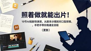 照着做就能出片!19节AI短剧导演课,从剧本分镜到对口型剪辑,手把手带你跑通全流程(更新-KJ分享