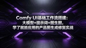 Comfy UI基础工作流搭建：大模型+提示词+图生图，学了就能应用的产品图生成修复实战-KJ分享