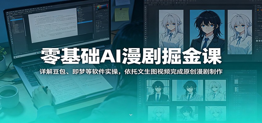 零基础AI漫剧掘金课:详解豆包、即梦等软件实操,依托文生图视频完成原创漫剧制作-KJ分享