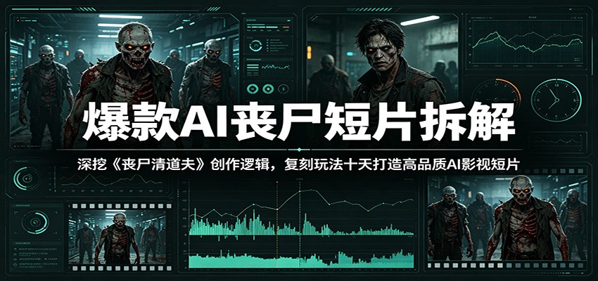 爆款AI丧尸短片拆解：深挖《丧尸清道夫》创作逻辑，复刻玩法快速打造高品质AI影视短片-KJ分享