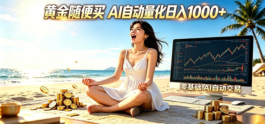 黄金随便买？AI自动外汇量化交易 在家当皇帝 日入1000+-KJ分享