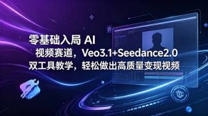 零基础入局 AI 视频赛道，Veo3.1+Seedance2.0 双工具教学，轻松做出高质量变现视频-KJ分享