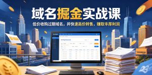 域名交易掘金实战课，低价收购过期域名，并快速高价转售，賺取丰厚利润【原创双语字幕】-KJ分享