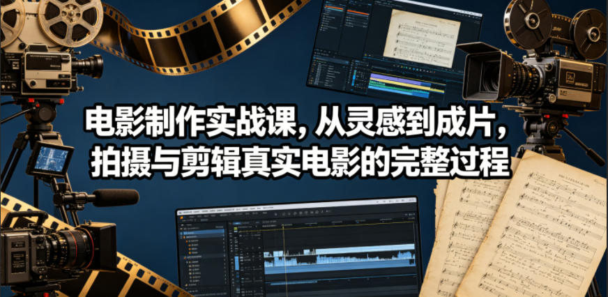电影制作实战课，从灵感到成片，拍摄与剪辑真实电影的完整过程【原创双语字幕】-KJ分享