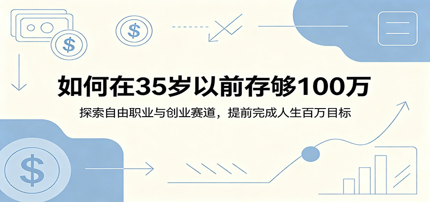 如何在35岁以前存够100万：探索自由职业与创业赛道，提前完成人生百万目标-KJ分享