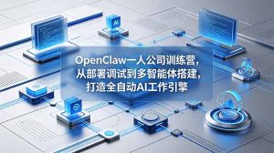 OpenClaw 一人公司训练营，从部署调试到多智能体搭建，打造全自动 AI 工作引擎-KJ分享