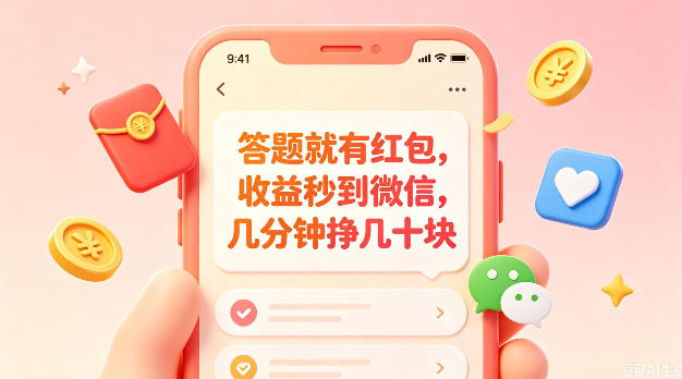 答题就有红包，收益秒到微信，几分钟挣几十块，学生党上班族宝妈都可以玩【揭秘】-KJ分享