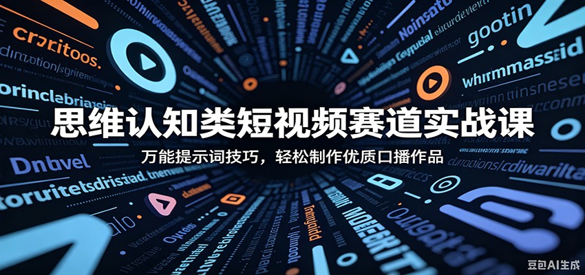 思维认知类短视频赛道实战课：万能提示词技巧，轻松制作优质口播作品-KJ分享