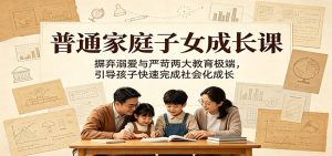 普通家庭子女成长课：摒弃溺爱与严苛两大教育极端，引导孩子快速完成社会化成长-KJ分享