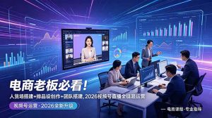 电商老板必看!人货场搭建+排品设计+素材创作+团队搭建,2026视频号直播全链路运营-KJ分享