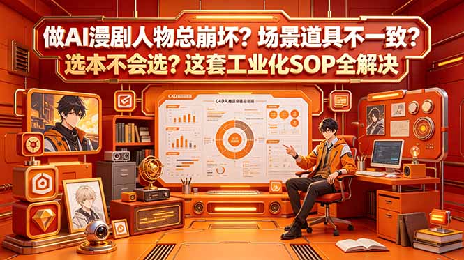 做AI漫剧人物总崩坏？场景道具不一致？选本不会选？这套工业化SOP全解决 (更新-KJ分享