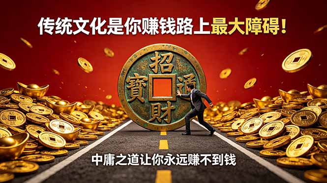付费文章：传统文化是你赚钱路上最大障碍！中庸之道让你永远赚不到钱-KJ分享