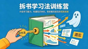 拆书学习法训练营，升级学习能力，构建知识体系，，告别看完就忘的低效阅读-KJ分享