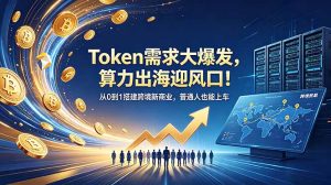 Token需求大爆发，算力出海迎风口！从0到1搭建跨境新商业，普通人也能上车-KJ分享