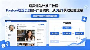 速卖通站外推广教程：Facebook粉丝页创建+广告架构，从0到1获取社交流量-KJ分享