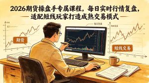2026期货操盘手专属课程-更新6月，每日实时行情复盘，适配短线玩家打造成熟交易模式-KJ分享