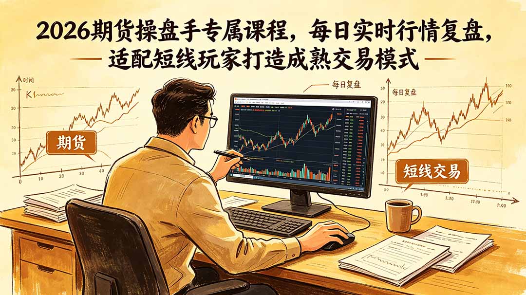 2026期货操盘手专属课程-更新6月，每日实时行情复盘，适配短线玩家打造成熟交易模式-KJ分享