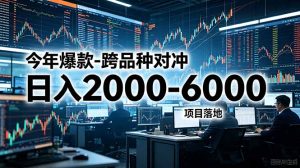 今年爆款-跨品种对冲日入2000-6000，项目落地！-KJ分享