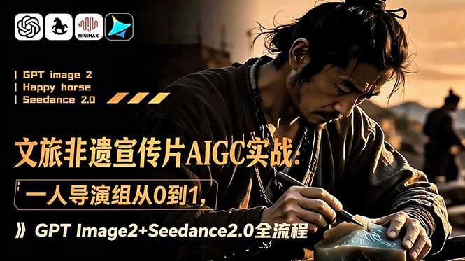 文旅非遗宣传片AIGC实战：一人导演组从0到1，GPT Image2+Seedance2.0全流程-KJ分享