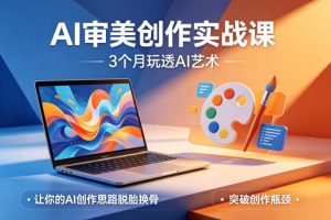 AI审美创作实战课,3个月玩透AI艺术,让你的AI创作思路脱胎换骨,突破创作瓶颈(更新0617)-KJ分享