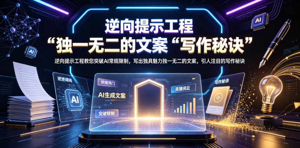逆向提示工程教您突破AI常规限制，写出独具魅力独一无二的文案，引人注目的写作秘诀【原创双语字幕】-KJ分享