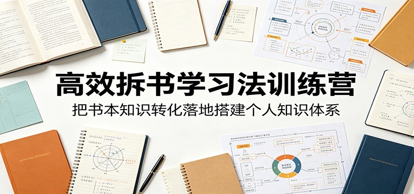高效拆书学习法训练营,把书本知识转化落地搭建个人知识体系-KJ分享