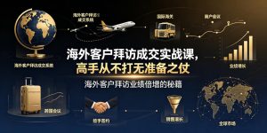 海外客户拜访成交实战课，高手从不打无准备之仗，海外客户拜访业绩倍增的秘籍-KJ分享