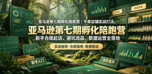亚马逊第七期孵化陪跑营｜千单店铺实战打法，新手合规起店、避坑选品、数据运营全落地(更新0625)-KJ分享