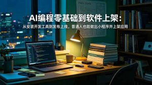 AI编程零基础到软件上架:从安装开发工具到发布上线,普通人也能做出小程序并上架应用商店-KJ分享