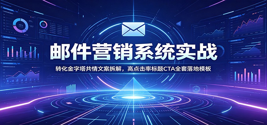 邮件营销系统实战:转化金字塔共情文案拆解,高点击率标题CTA全套落地模板-KJ分享